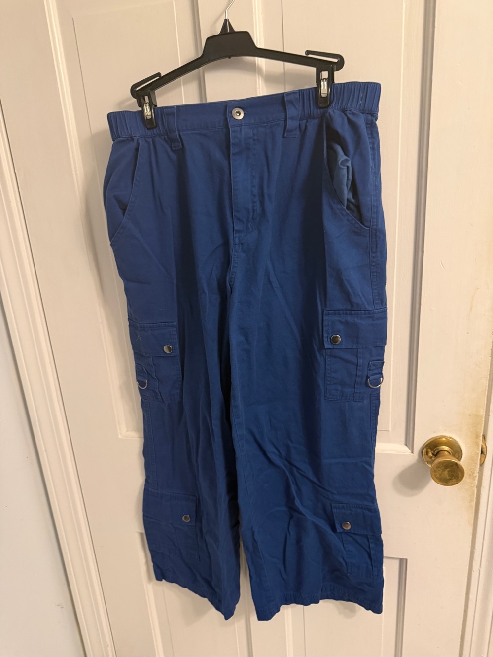 Hot Topic Royal Blue Wide Leg Cargo Pants